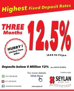 Best rate for your 3 Months Fixed Deposits