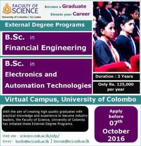 External Degree Programs - University of Colombo
